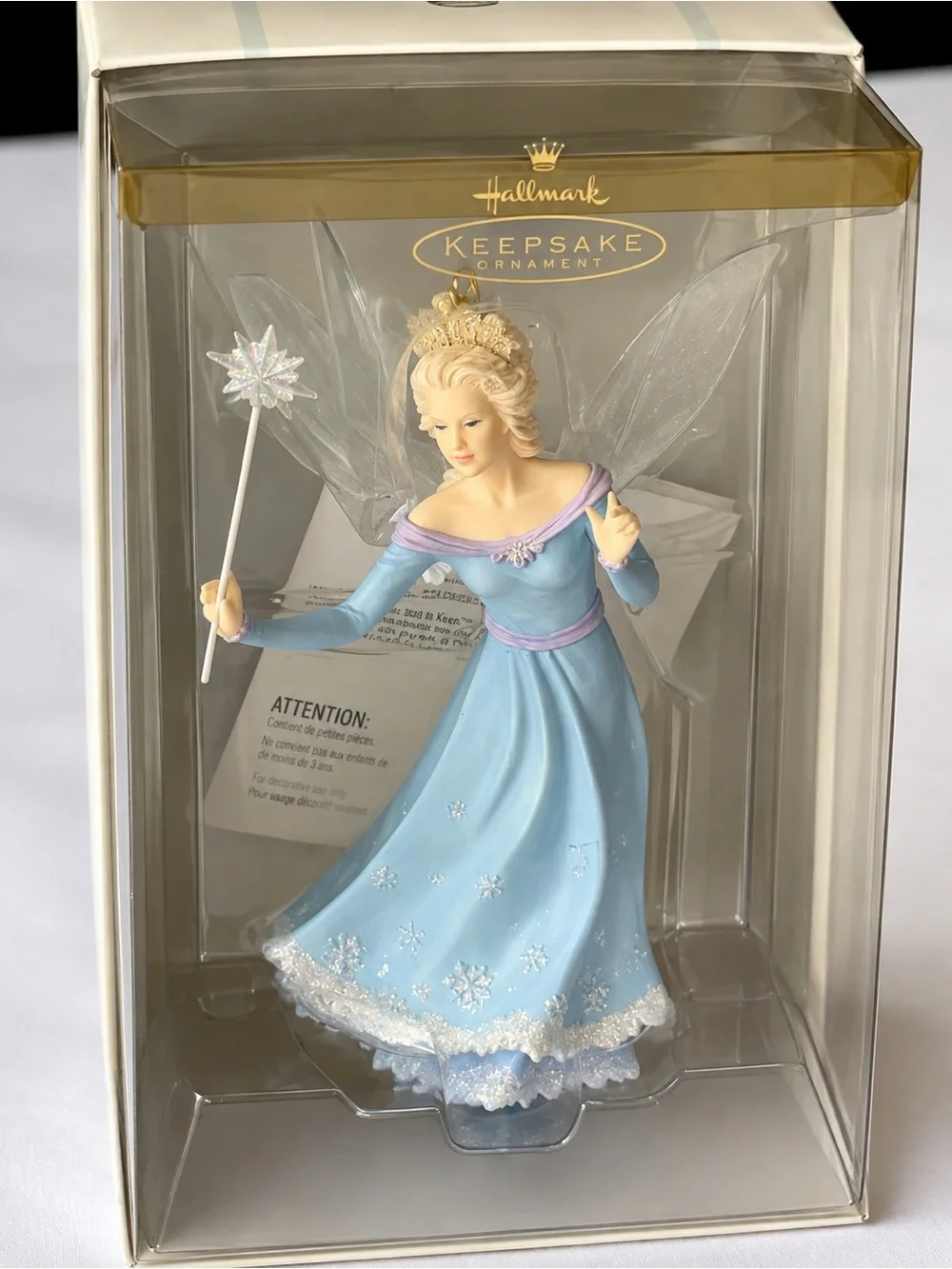 Hallmark Queen Aurora Tree Topper 2001 Frostlight Faeries Fiber Optic w Box
